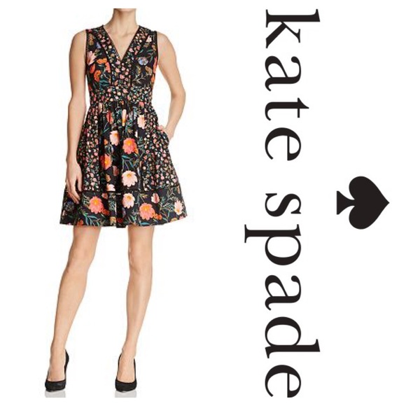 New Kate Spade♠️ Mixed Blossom Fit-and-Flare Dress - Picture 4 of 7